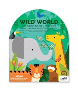 Petit Collage - Kolorowanka z naklejkami Świat zwierząt