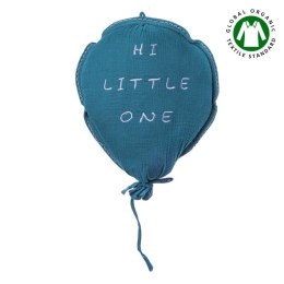 Hi Little One - Poduszka dekoracyjna z organicznego muślinu Baloon Emerald