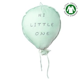 Hi Little One - Poduszka dekoracyjna z organicznego muślinu Baloon Mint