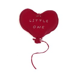 Hi Little One - Poduszka dekoracyjna z organicznego muślinu Heart Red