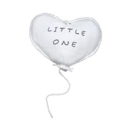 Hi Little One - Poduszka dekoracyjna z organicznego muślinu Heart White