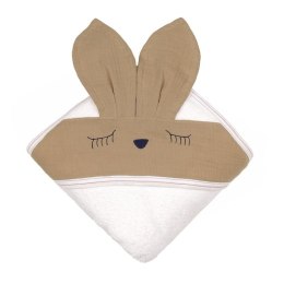 Hi Little One - Ręcznik z kapturem 100 x 100 Sleepy bunny Beige