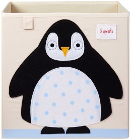 3 Sprouts - Pudełko na zabawki Pingwin Black