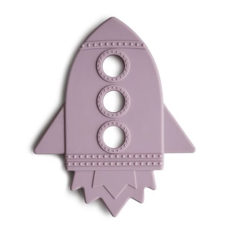 Mushie - Gryzak silikonowy Rocket Soft lilac