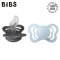 BIBS - Smoczek anatomiczny 2 szt. M (6-18 m) Couture Iron-Baby blue