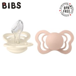 BIBS - Smoczek anatomiczny 2 szt. M (6-18 m) Couture Ivory-Blush