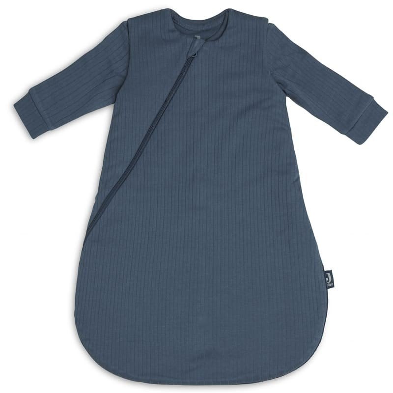 Jollein - Śpiworek niemowlęcy całoroczny 4 Pory Roku 2 śpiworkowy 60 cm Basic stripe Jeans blue
