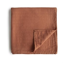 Mushie - Otulacz z bawełny organicznej 120 x 120 cm Auburn