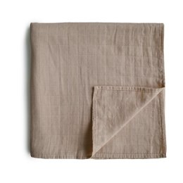 Mushie - Otulacz z bawełny organicznej 120 x 120 cm Natural