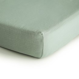 Mushie - Prześcieradło do łóżeczka 120 x 60 cm Roman green