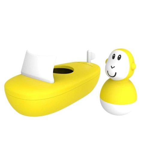Matchstick Monkey - Łódka do kąpieli z małpką Yellow