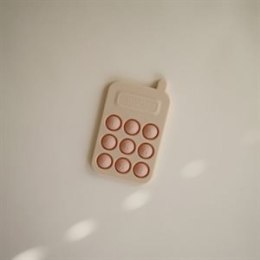 Mushie - Zabawka sensoryczna Bąbelki do wciskania Phone Blush