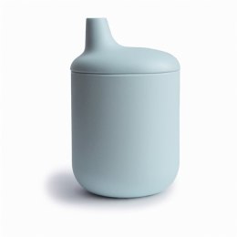 Mushie - Silikonowy kubek niekapek Sippy cup Powder blue