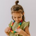 Jellystone Designs - Silikonowy naszyjnik dla dziecka Księżniczka na ziarnku grochu Bright rainbow