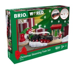 BRIO - Zestaw świąteczny na baterie z kolejką na parę World