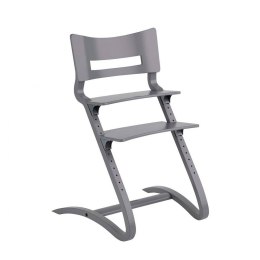 Leander - Krzesełko do karmienia + barierka, tacka Classic™ Grey + poduszka Dusty Blue