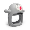 Smily Mia - Gryzak silikonowy Never drop Pingwin Buddy Light grey