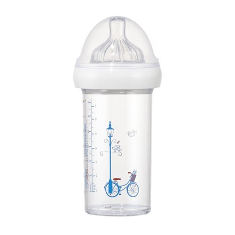 Le Biberon Français - Butelka ze smoczkiem do karmienia niemowląt Tritanowa 6m+ 210 ml Rower