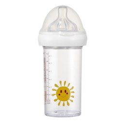 Le Biberon Français - Butelka ze smoczkiem do karmienia niemowląt Tritanowa 6m+ 210 ml Słońce