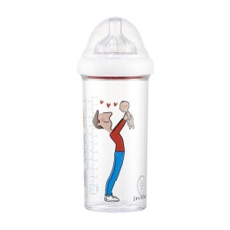 Le Biberon Français - Butelka ze smoczkiem do karmienia niemowląt Tritanowa 6m+ 360 ml Tata