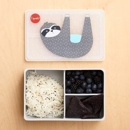 3 Sprouts - Lunchbox Premium silikon Leniwiec Grey