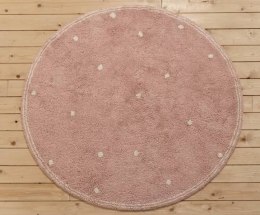 Little Dutch - Dywan okrągły 110 x 110 cm Dot Pink