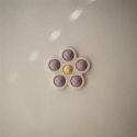 Mushie - Zabawka sensoryczna Bąbelki do wciskania Flower Soft lilac-Pale daffodil-Ivory
