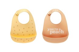 Pearhead - Śliniak silikonowy 2 szt. You're a peach