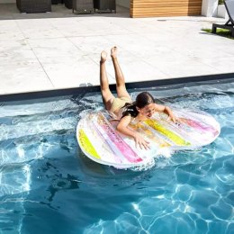 Swim Essentials - Luksusowy materac do pływania Serce Rainbow