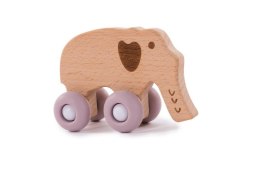 Bo Jungle - Drewniany słonik na kółkach Elephant Pink