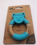 Bo Jungle - Gryzak drewniano-silikonowy Animals Monkey Blue