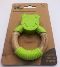 Bo Jungle - Gryzak drewniano-silikonowy Animals Frog Green