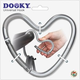 Dooky - Hak-Zaczep do wózka serce Matt silver