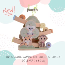 Jouéco - Drewniana rampa Drzewo i 3 koła The wildies family