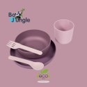 Bo Jungle - Zestaw naczyń 5 el. Bioplastik CPLA Purple pink