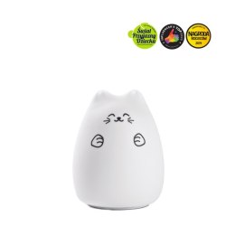 Rabbit&Friends - Lampka silikonowa Kot Szczęściarz White