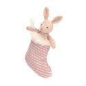 Jellycat - Pluszak 20 cm Króliczek w lśniącej skarpecie Shimmer stocking