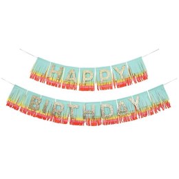 Meri Meri - Girlanda Happy birthday Fringe Rainbow