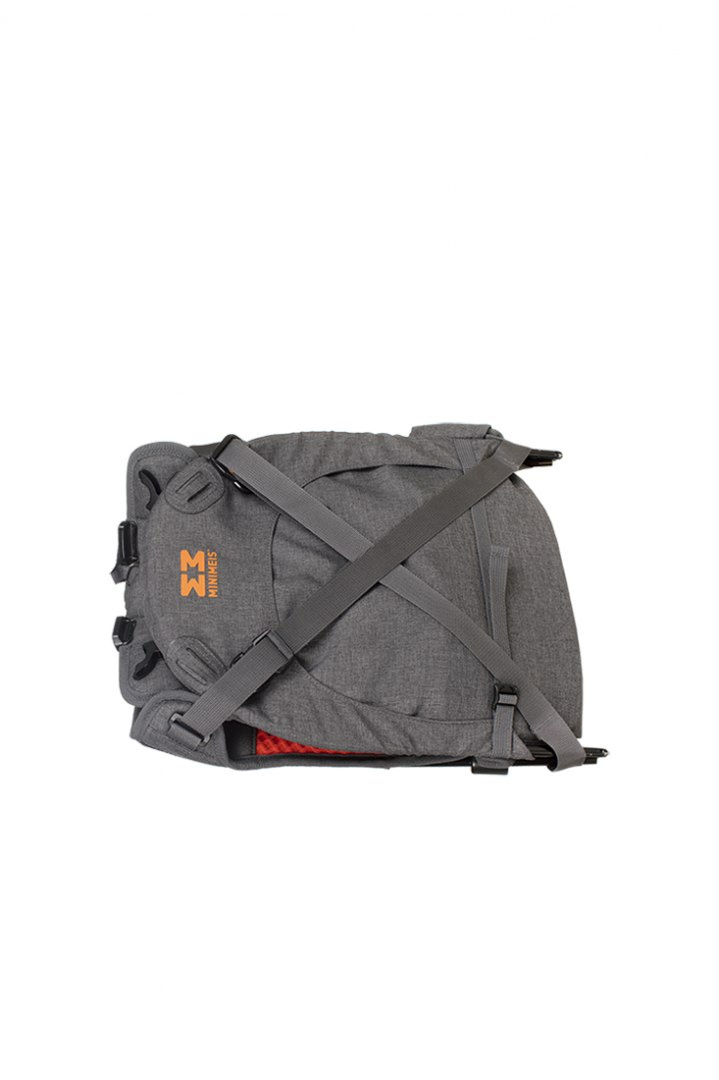 MiniMeis - Zestaw Nosidło G4 + Plecak Grey-Orange
