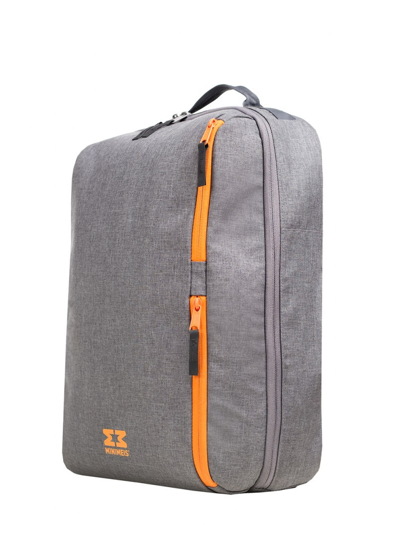 MiniMeis - Zestaw Nosidło G4 + Plecak Grey-Orange