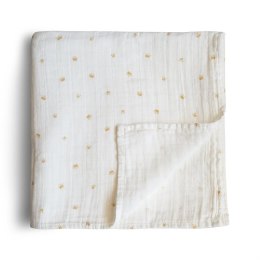 Mushie - Otulacz z bawełny organicznej 120 x 120 cm Crowns