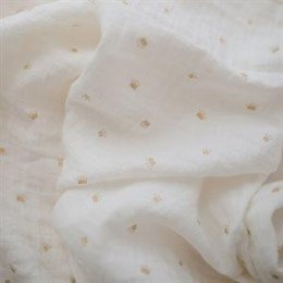 Mushie - Otulacz z bawełny organicznej 120 x 120 cm Crowns