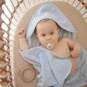 Mushie - Ręcznik z kapturkiem z bawełny organicznej Baby blue