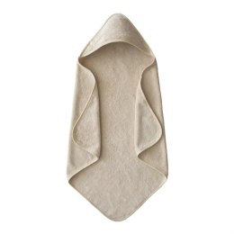 Mushie - Ręcznik z kapturkiem z bawełny organicznej Fog