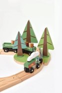 Tender Leaf Toys - Drewniana kolejka Podróż po lesie