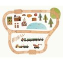 Tender Leaf Toys - Drewniana kolejka Podróż po lesie