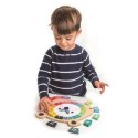 Tender Leaf Toys - Drewniana zabawka edukacyjna Kolorowy zegar Miś