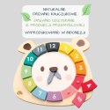 Tender Leaf Toys - Drewniana zabawka edukacyjna Kolorowy zegar Miś
