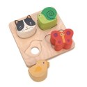 Tender Leaf Toys - Drewniana zabawka sensoryczna Kształty i faktury Zwierzęta