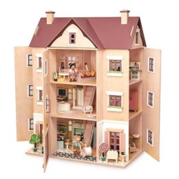 Tender Leaf Toys - Drewniany czteropiętrowy domek dla lalek